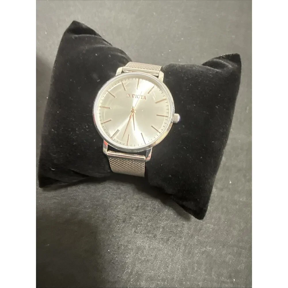 Invicta Angel 31068 New Battery 38mm Stainless Steel Silver Dial Steel Mesh Band